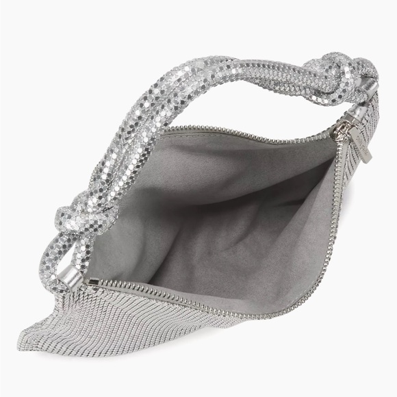 Cult Gaia nano Hera rhinestone chain mesh shoulder bag - silver - Picture 3 of 7